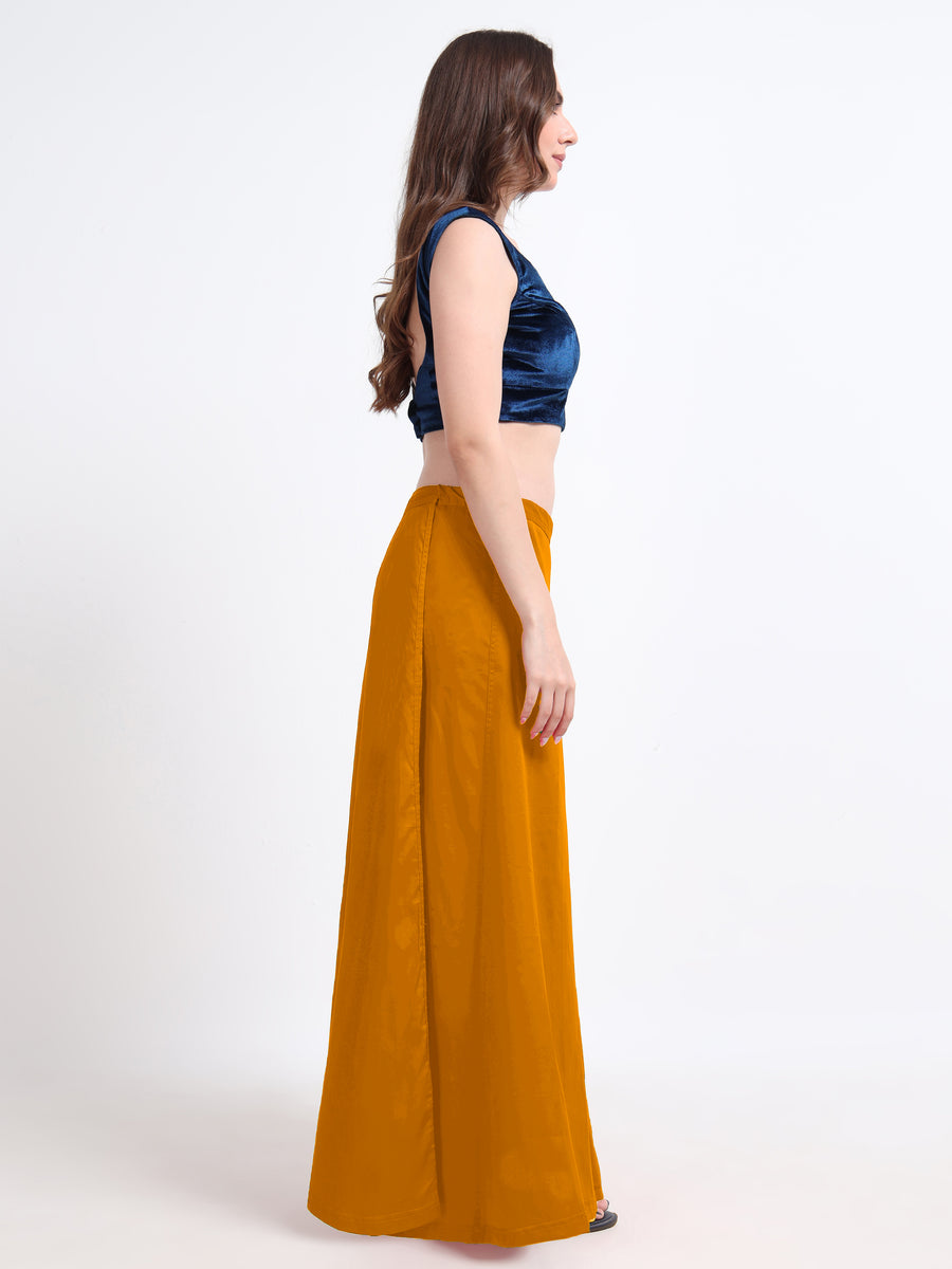 GlamTara Cotton Satin Saree Inskirt · Bourbon