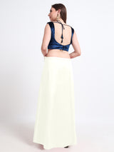GlamTara Cotton Satin Saree Inskirt · Cream
