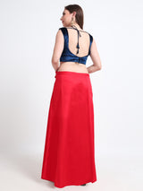 GlamTara Cotton Satin Saree Inskirt · Carmine