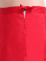 GlamTara Cotton Satin Saree Inskirt · Carmine