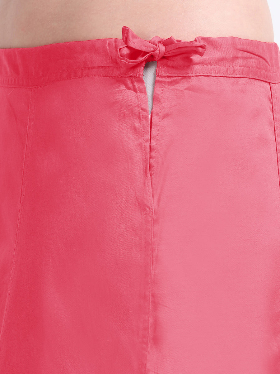 GlamTara Cotton Satin Saree Inskirt · Blush