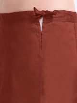 GlamTara Cotton Satin Saree Inskirt · Brick Red