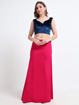 GlamViva Cotton Stretch Saree Inskirt · Fuchsia Purple