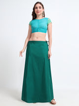 GlamLilly Cotton Saree Inskirt · Green (0335)