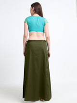 GlamLilly Cotton Saree Inskirt · Dill