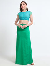 GlamViva Cotton Stretch Saree Inskirt · Parrot Green