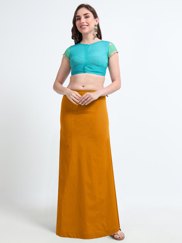 GlamViva Cotton Stretch Inskirt - Mustard0039