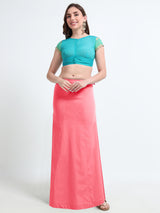 GlamViva Cotton Stretch Saree Inskirt · Coral
