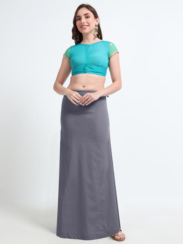 GlamViva Cotton Stretch Saree Inskirt · Grey