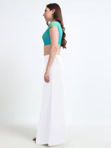 GlamViva Cotton Stretch Saree Inskirt · White