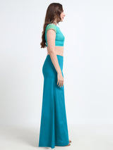 GlamViva Cotton Stretch Saree Inskirt · Til Blue