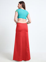 GlamViva Cotton Stretch Saree Inskirt · Red