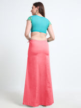 GlamViva Cotton Stretch Saree Inskirt · Coral