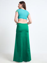 GlamViva Cotton Stretch Saree Inskirt · Green