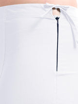 GlamViva Cotton Stretch Saree Inskirt · White