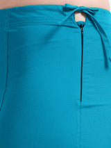 GlamViva Cotton Stretch Saree Inskirt · Til Blue