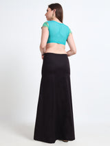 GlamViva Cotton Stretch Saree Inskirt · Black