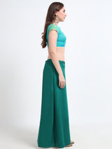 GlamTara Cotton Satin Saree Inskirt · Dark Green