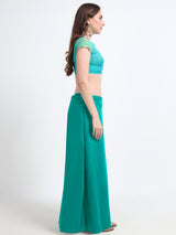 GlamTara Cotton Satin Saree Inskirt · Teal