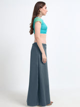GlamTara Cotton Satin Saree Inskirt · Dark Grey