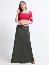 GlamLilly Cotton Saree Inskirt · Dark Shadow