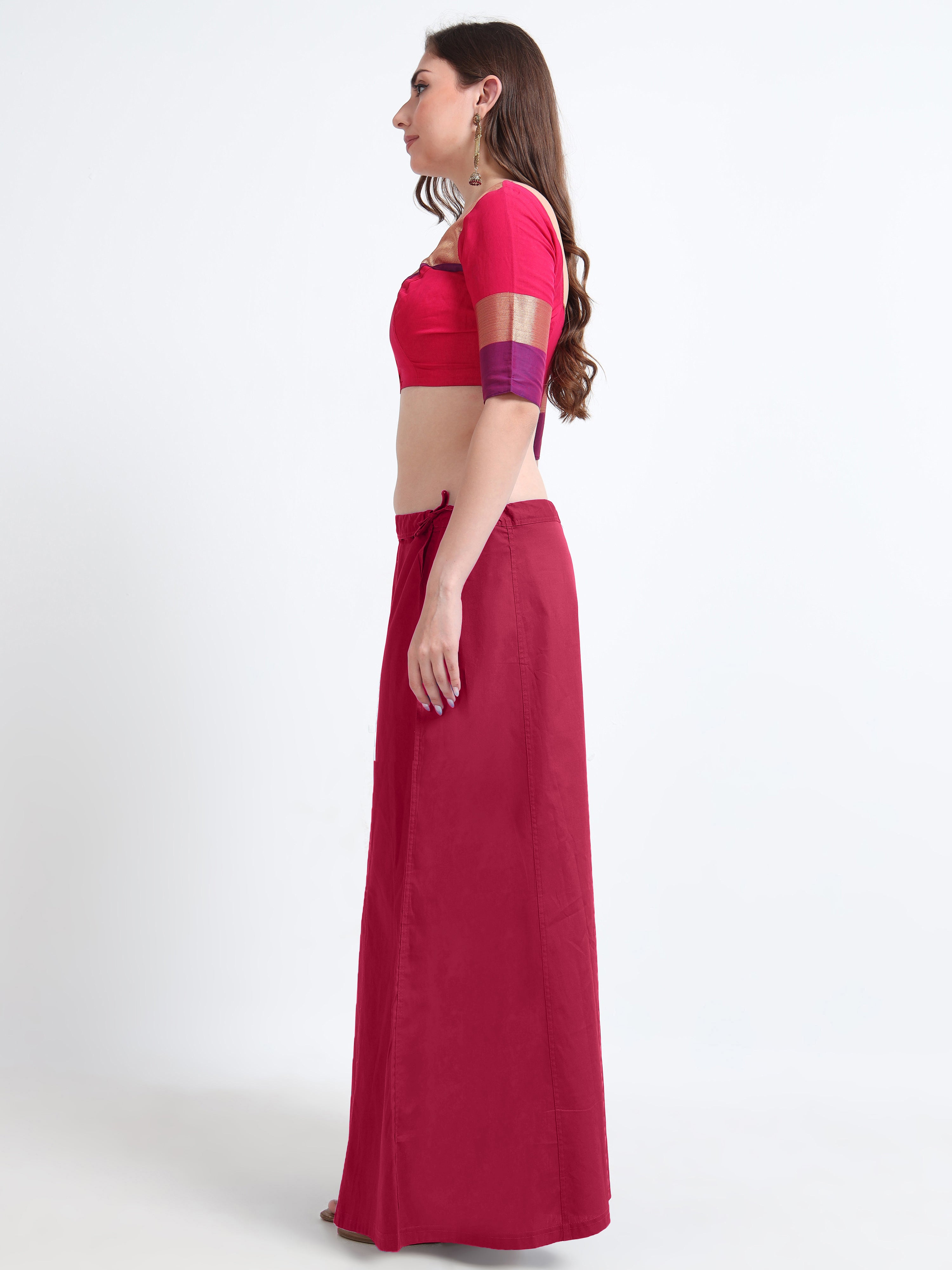 GlamLilly 100% Cotton Inskirt - Cerise0006