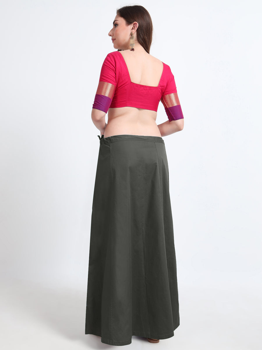 GlamLilly Cotton Saree Inskirt · Dark Shadow