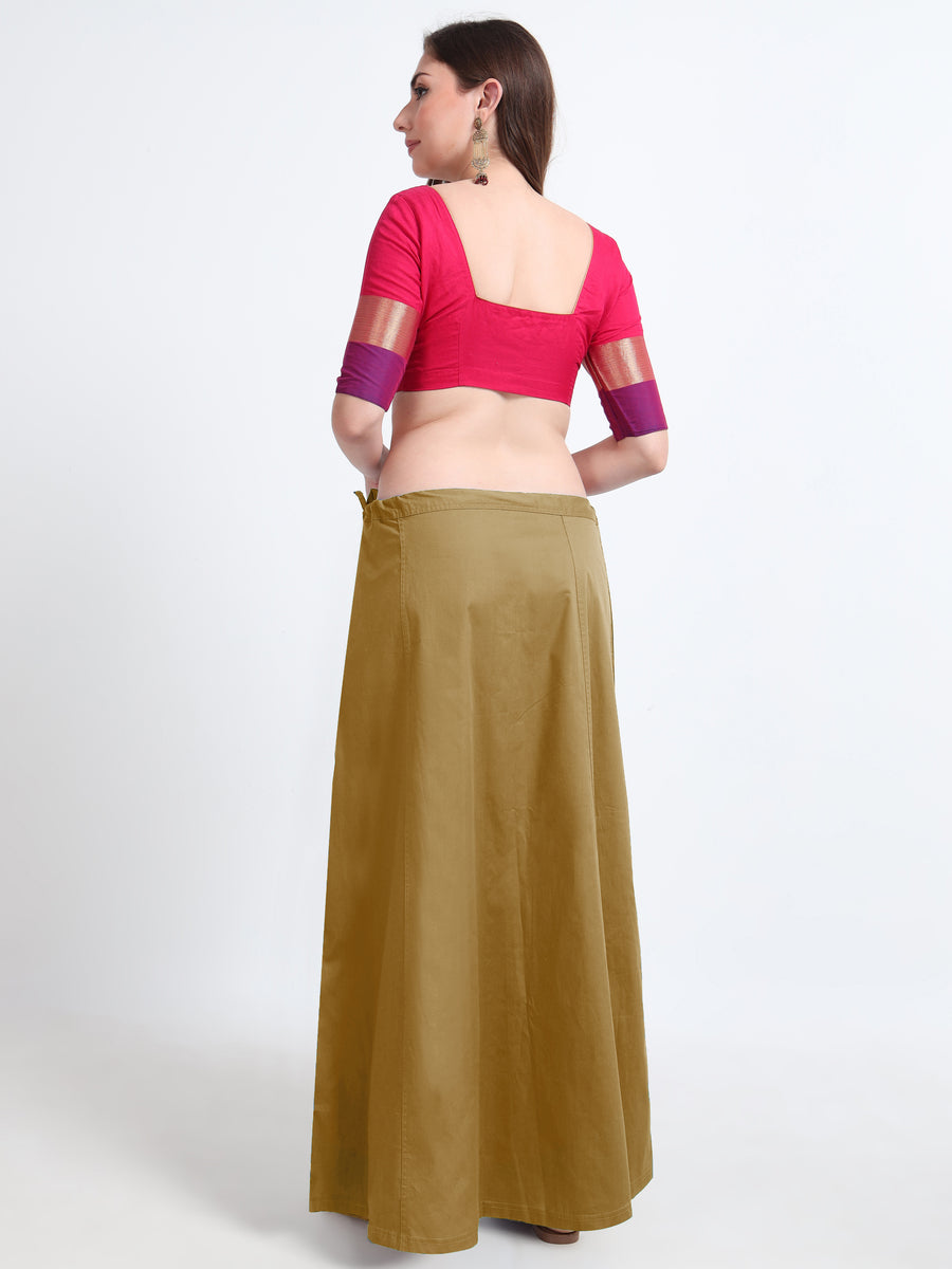 GlamLilly Cotton Saree Inskirt · Amber Gold