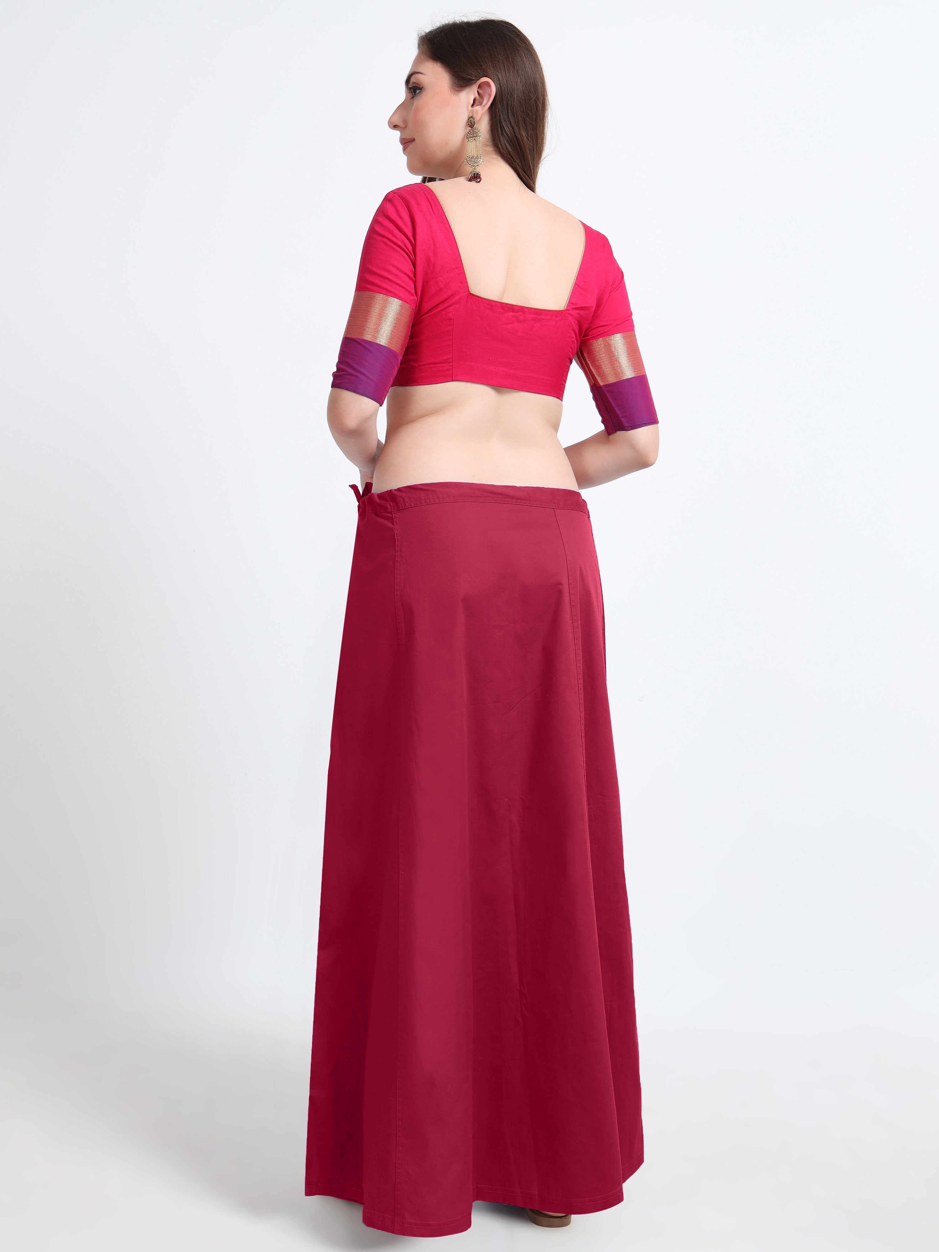GlamLilly 100% Cotton Inskirt - Cerise0006