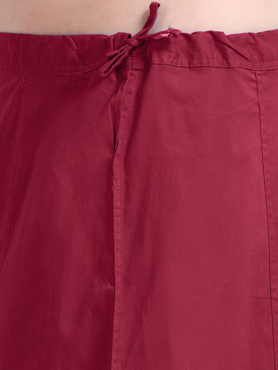 GlamLilly Cotton Saree Inskirt · Cerise