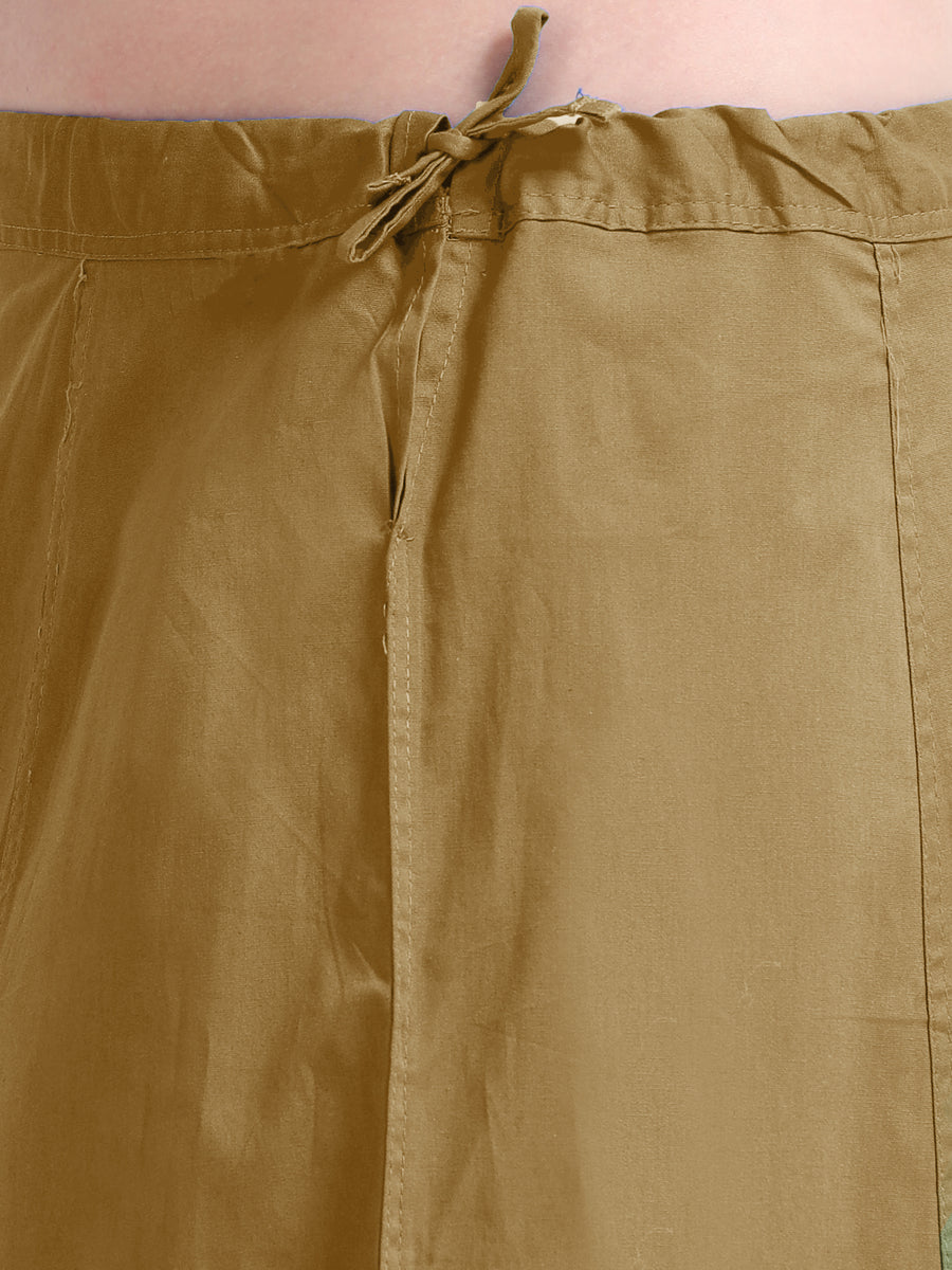GlamLilly Cotton Saree Inskirt · Amber Gold